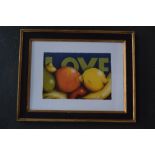 Eva Bask 'Lemon Love' 168/250 limited edition print, framed, signed lower right,