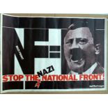 "Stop the Nazi National Front" offset lithograph in black and red; King, David,