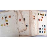 A collection of early European stamps including the various colonies of that time,
