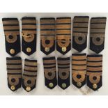 Six pairs of Royal Navy Shoulder Boards for Captain,
