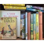 A quantity of books to include Aesop's fables, the Wind in the Willows,