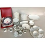 A quantity of white china including Classic Rose, Thomas,