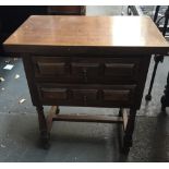 A small continental sidetable with two drawers 37 x 60 x 55cmH
