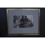 George Cuitt (1779-1854) Etching of a Brush Manufactory, dated and signed lower left 1808, framed,