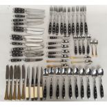 A quantity of stainless steel flatware from various maker such as Solinger,