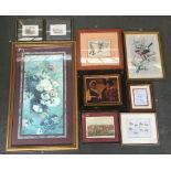 A large lot of framed pictures in mixed media mostly prints, photographs, woods,