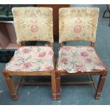 Four upholstered dining chairs