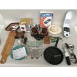 A mixed lot to include a multi-chopper, an oven proof casserole dish with lid,