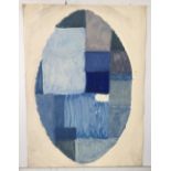 John Edwards, Four abstract compositions in shades of blue and pink, gouache on paper,