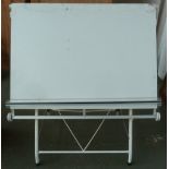 A large adjustable Architect drawing board white with metal support 120cm wide
