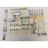 A lot of EPNS and stainless steel flatware mostly knives, fish knives,