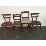 A selection of small children's chairs of various styles and designs including a bent wood recliner