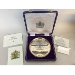 A Royal Silver Wedding salver commemorating the silver wedding anniversary of Her Majesty the Queen
