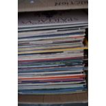 A box of approx 100 LPs mostly jazz,