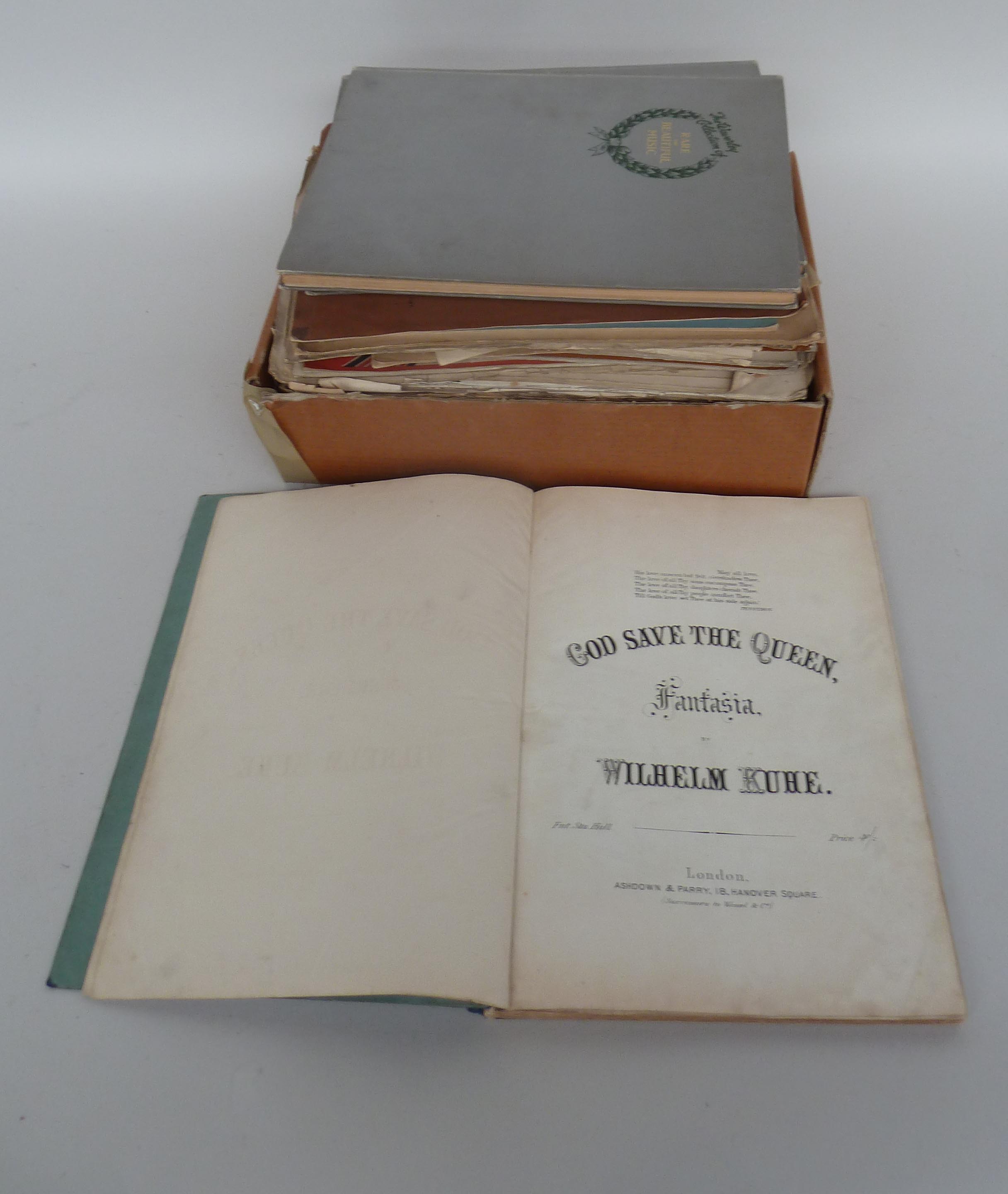 A large number of bound classical music scores including Wilhelm Kuhe