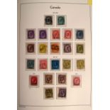 The Lighthouse Stamp Album for Canada with a fine, mint and used collection of Canadian stamps.