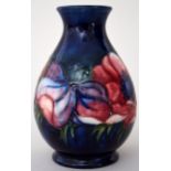 A Moorcroft' posy vase in the 'Anemone' pattern, of baluster form,