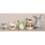 A Spode-Copeland cream jug with chinoiserie flower and urn tableaus on each side, pattern no.