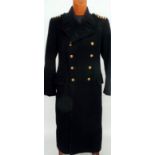 A 1944 WW2 Fleet Air Arm great coat with all original buttons and in good overall condition - one