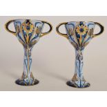 A pair of Macintyre Moorcroft goblets, circa 1904-1913,