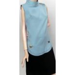 A 'Mary Quant' mid Sixties grey-blue and black shift dress made for the Ginger group.