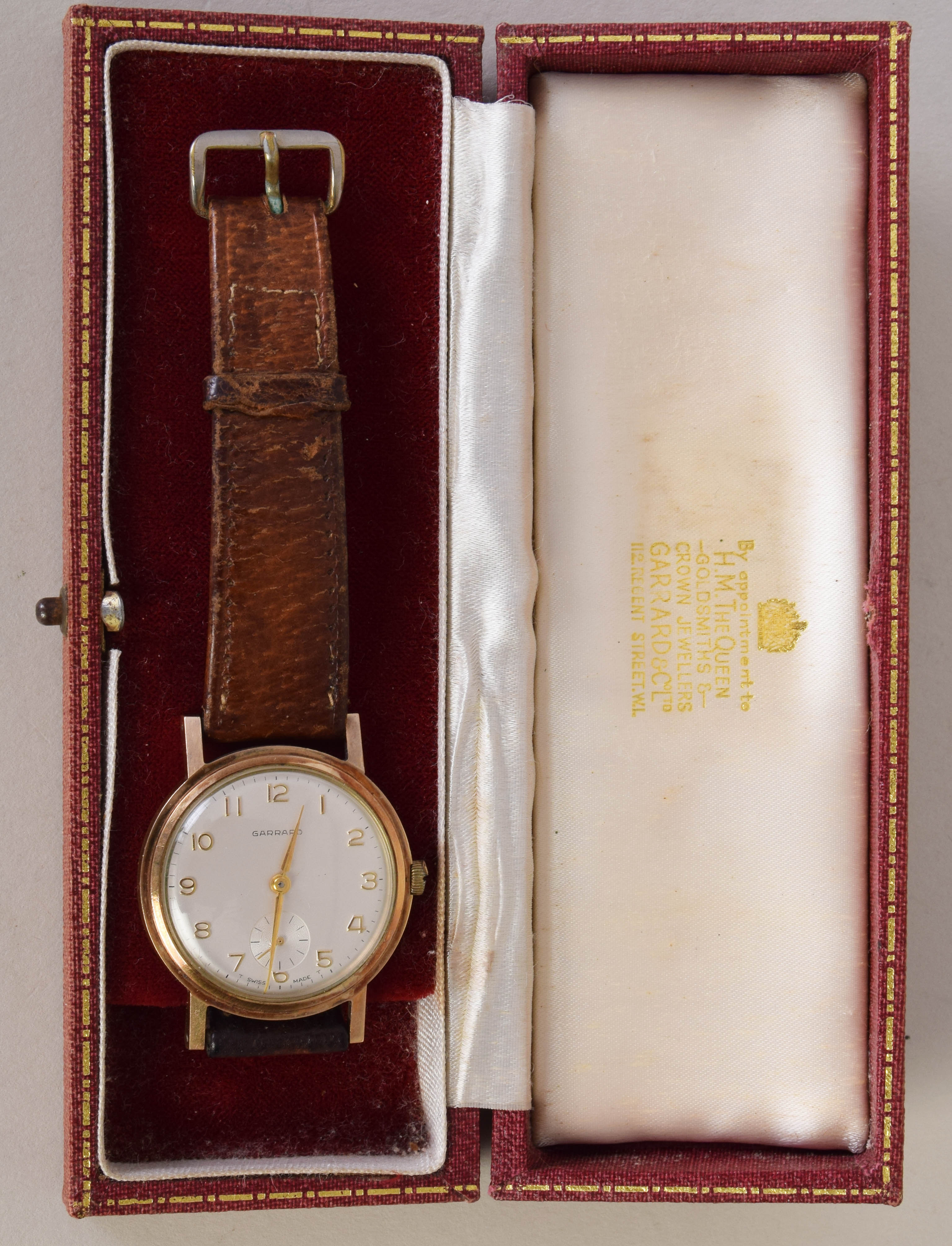 A 9ct gold Garrard Swiss made gentleman's wrist watch, circa 1969,