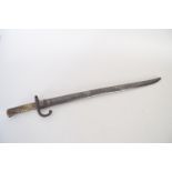 A French chassepot bayonet in scabbard from the Second French Empire, "Mre Impale de Chatt,