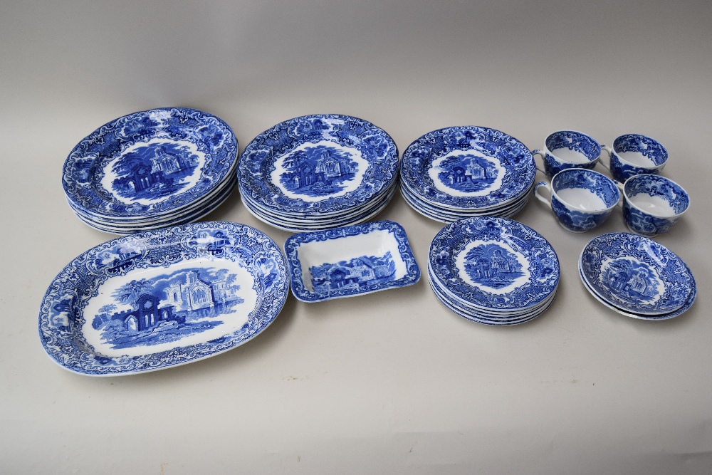 A large collection of early 20th century George Jones & Sons blue and white ceramic ware in the - Image 2 of 2