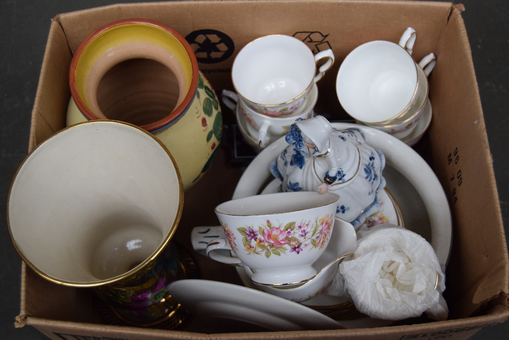 A small box of ceramics, including a set of Colclough cups, saucers, - Image 2 of 2