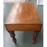 A Victorian bidet housed in a small wooden table 38 x 62 x 46cmH