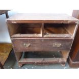 A George III chest of drawers two short over two long,