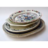 A selection of meat plates including 1863 Wedgwood dish with bowl, 1966 Wedgwood 'Argosy' dish,