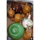A selection of ceramics, to include four teapots, one milk pot,