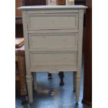 A Louis painted XVI side table with three drawers