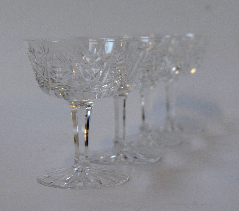 Four Waterford crystal sherry glasses in box