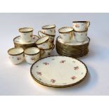 A Wedgewood handpainted tea set,