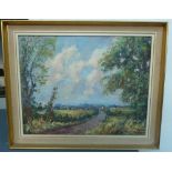 Henry Seymour, The Track From the Forest, oil on board, signed lower right,