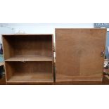 An Art Deco pine wall cabinet with matching set of open shelves (adapted)