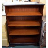 A bookcase of three shelves