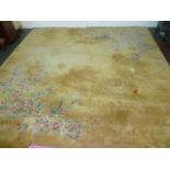 A very large Chinese wool rug 464 x 464cm