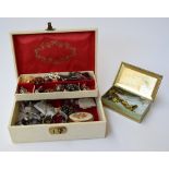 A large collection of costume jewellery including, earrings,