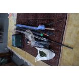 A mixed lot of mainly sea fishing tackle to include D-A-M 9' Fighter Pier, two 9' sea rods,