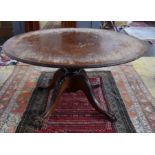 A clawfoot pedestal table