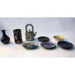 A selection of Chinese porcelain, two small vases,