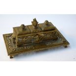 Late 19th century renaissance style desk inkwell