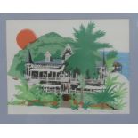 The Tropical Hotel, a numbered print, signed indistinctly lower right,