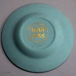 Wedgwood Sea Green Jasper Tray - Lloyd's Of London Tercentenary Commemoration Dish - First Quality