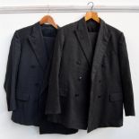Bespoke double breasted 1980s wool suit by Crouch and Hoskin together a with an Italian wool and