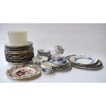 A large lot of ceramics to include a Bloor Derby plate; Taylor and Kent bone china cup, milk jug,