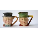 Two Beswick character jugs: 'Mr Pickwick' and 'Mr Micawber' 9cmH